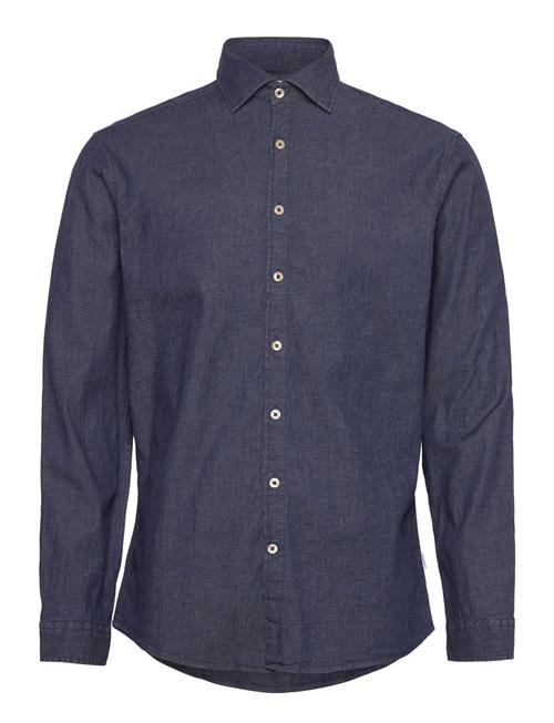 Soft Indigo Stretch Shirt L/S Lindbergh Navy