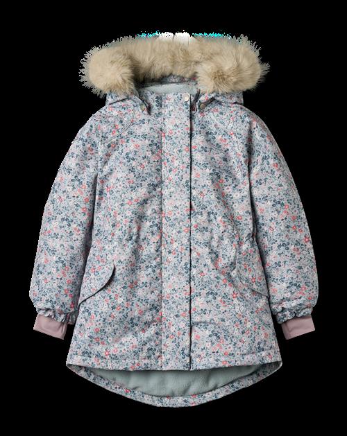 Wheat Mathilde Jakke Soft Rain Flowers  Soft Rain Flowers 98 cm  Blå  98 cm  kvinde