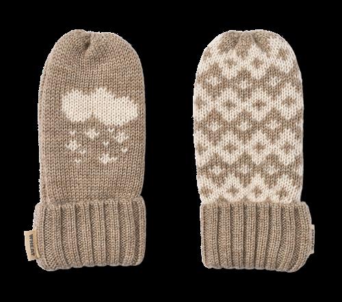 Wheat Towsi Jacquard-vanter Offwhite Melange  Offwhite Melange 12-24 months  Creme  12-24 måneder  unisex