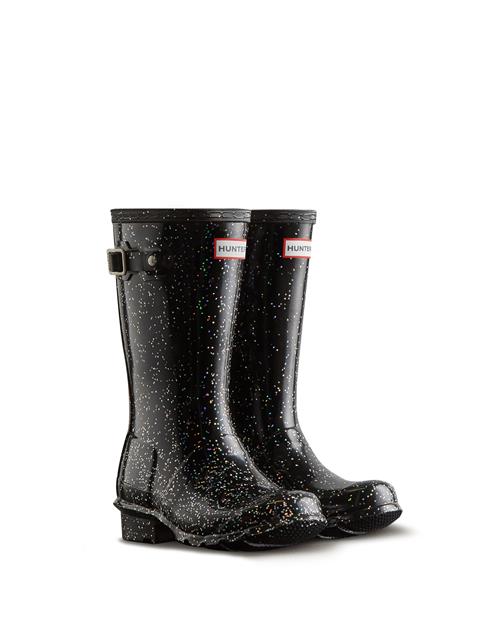 Hunter Junior Originals Giant Glitter Gummistøvler Black  Black 34 EU  Sort  34 EU  kvinde