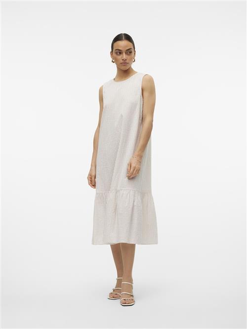 VERO MODA Kjole 'MOLLY'  beige / hvid