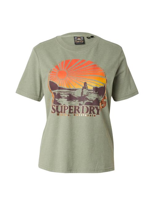 Superdry Shirts 'TRAVEL SOUVENIR'  gul / grøn / orange / sort