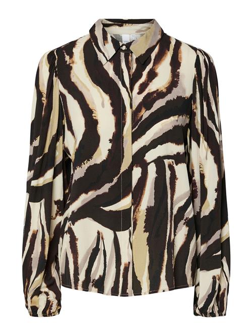 YAS Bluse 'YASASINA'  creme / kit / sort