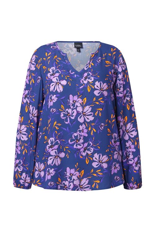 Ulla Popken Bluse 'Aline'  mørkeblå / lilla / lavendel / orange