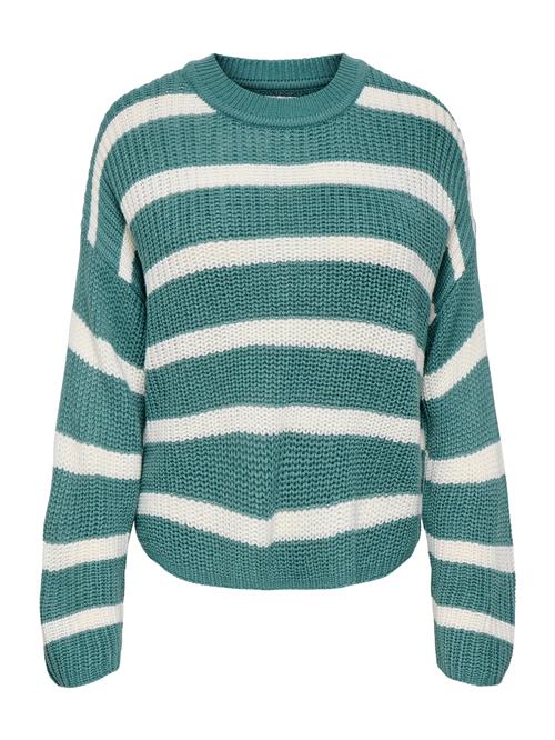 JDY Pullover 'JDYJUSTY'  cyanblå / hvid