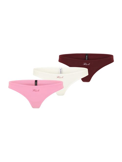 Karl Lagerfeld String  lyserød / mørkerød / hvid