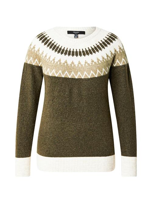 Vero Moda Curve Pullover 'VMCSIMONE'  khaki / siv / hvid