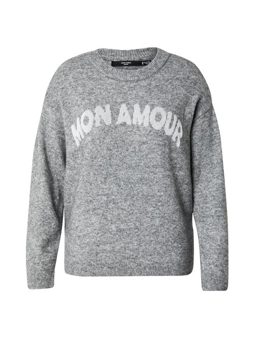Vero Moda Curve Pullover 'VMCAMOREMIO'  grå-meleret / hvid