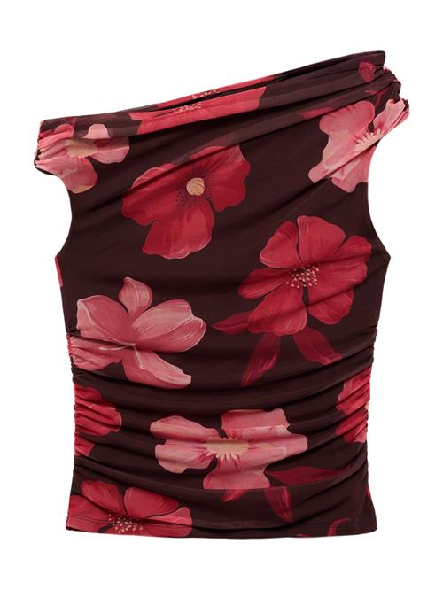 MANGO Overdel 'MERI'  brun / abrikos / lys pink / carminrød