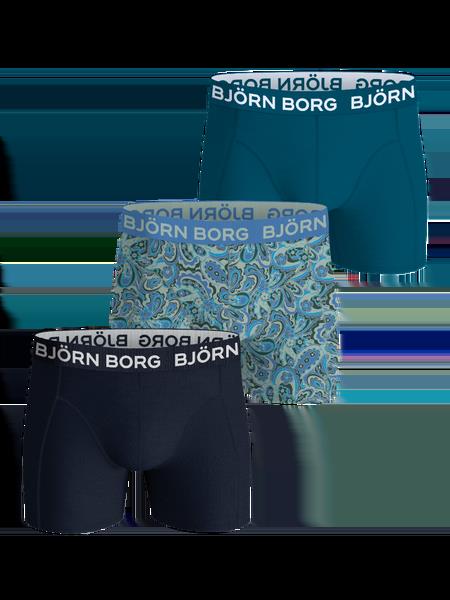 Björn Borg Cotton Stretch Boxers 3-pack Blå, 158-164