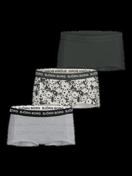 Björn Borg Cotton Stretch Boxers Shorts 3-pack Grøn, 122-128