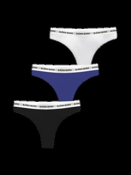 Björn Borg Logo Thongs 3-pack Sort, M