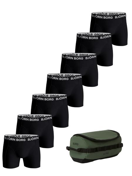 Björn Borg Cotton Stretch Boxers + Wash Bag 7-pack Multi, XXL