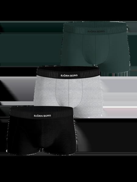 Björn Borg Organic Cotton Stretch Trunks 3-pack Sort, XL