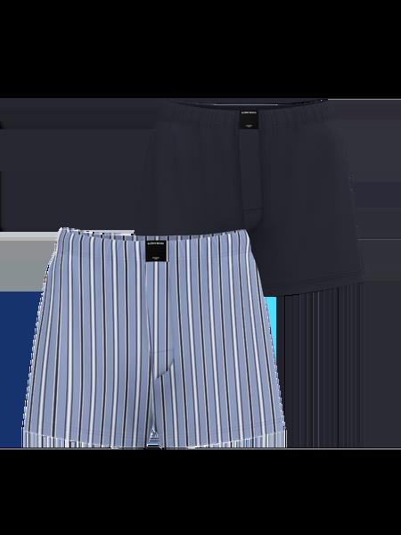 Björn Borg Cotton Stretch Woven Boxers Shorts 2-pack Blå, L