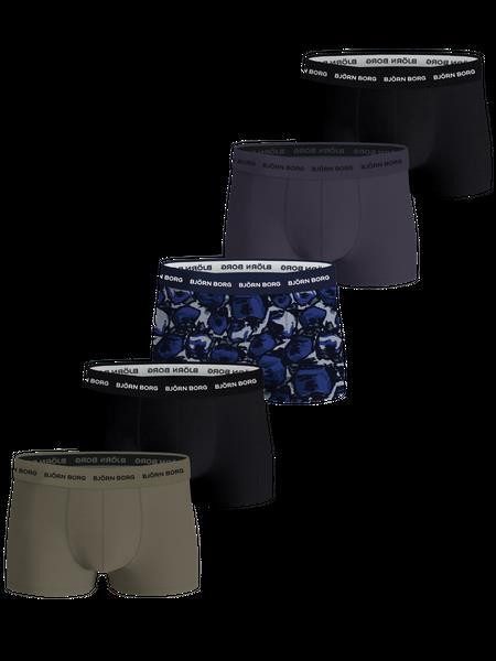 Björn Borg Cotton Stretch Trunks 5-pack Sort, XS