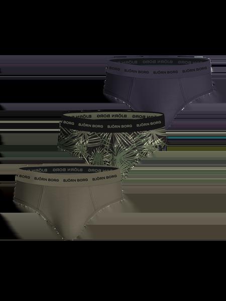 Björn Borg Cotton Stretch Briefs 3-pack Grøn, XXL