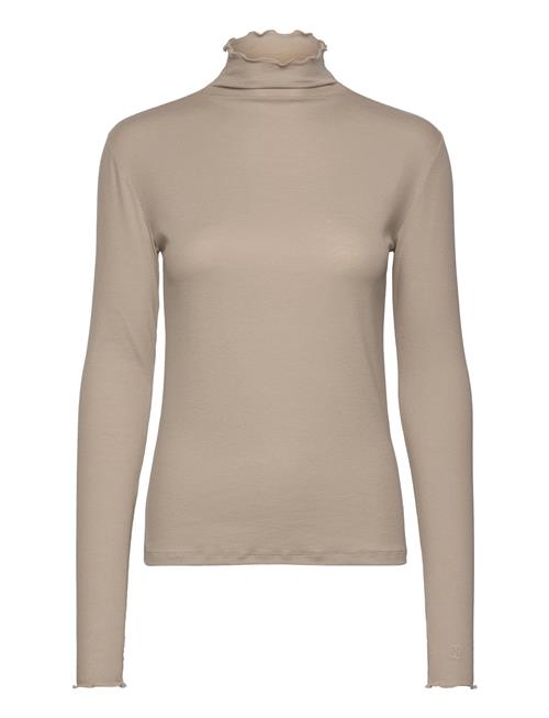 Rib Mock Neck Top Filippa K Beige