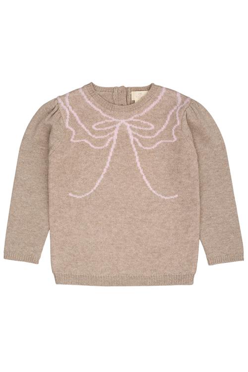 Copenhagen Colors Cashmere Bow Deco Bluse Sand Bubblegum  Sand Bubblegum 128 cm  Brun  128 cm  kvinde