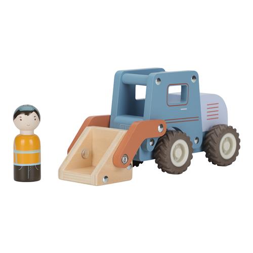 Little Dutch Gravemaskine Med Træfigur Blue  Blue-One Size Wood Blå  One Size  unisex