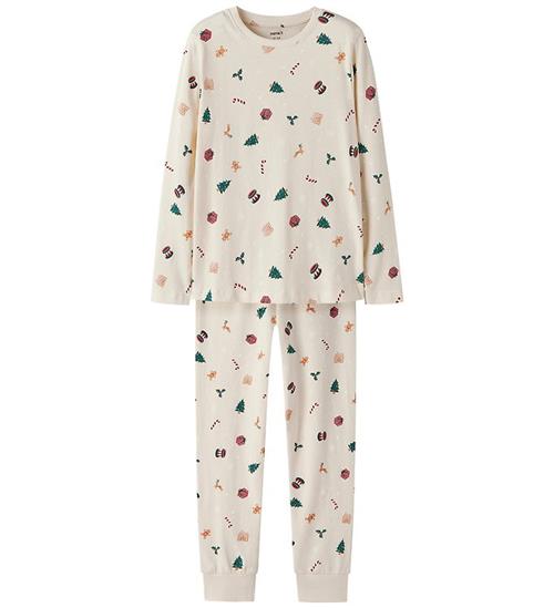 Name It Nattøj - NknVismas - Whitecap Gray/Xmas AOP