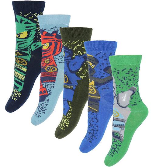 LEGOÂ® Wear Ninjago Strømper - 5-pak - LwaGan - Blå - Grøn
