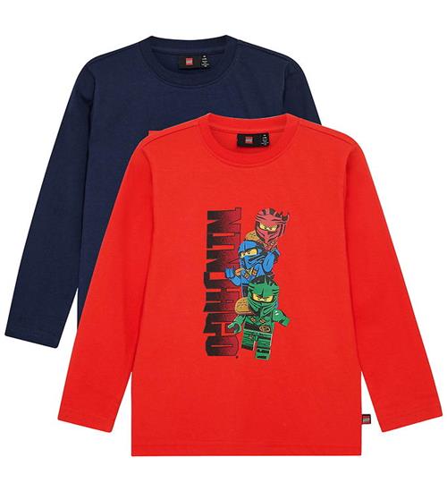 LEGOÂ® Wear T-Shirt - Ninjago - 2-Pak - LwTaffy - Blå - Rød