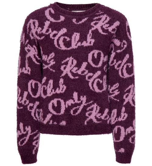 Kids Only Bluse - Strik - KogDina - Mauve Wine/Mauve Orchid