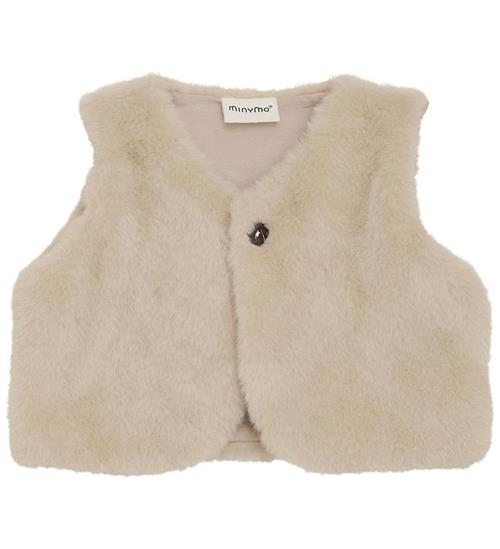 Minymo Vest - Imiteret Pels - Smoke Gray