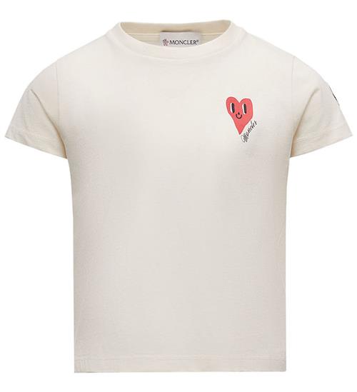 Moncler T-shirt - Cream m. Hjerte