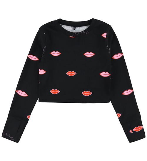 Stella McCartney Kids Badebluse - Cropped - UV50+ - Sort m. Læbe