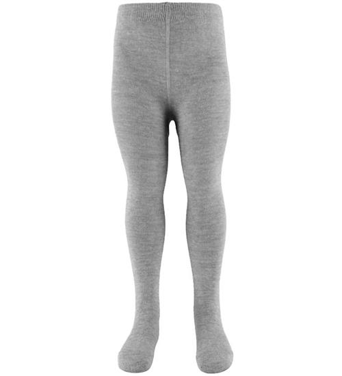 Name It Strømpebukser - Uld/Bomuld - NmmWak - Grey Melange