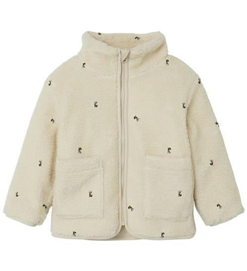 Name It Fleecejakke - Teddy - NmnMagot - Fog/Flower