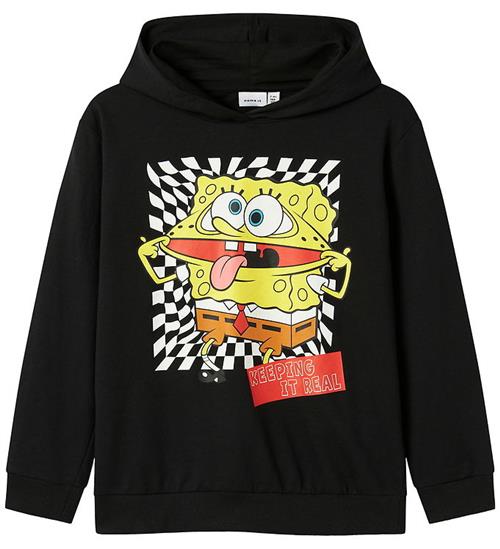 Name It Hættetrøje - NkmJohano - Svampebob - Sort