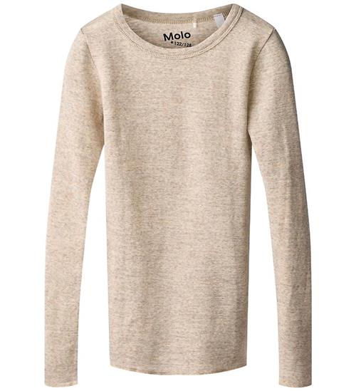 Molo Bluse - Merino Uld - Rihanna - Oatmeal Melange