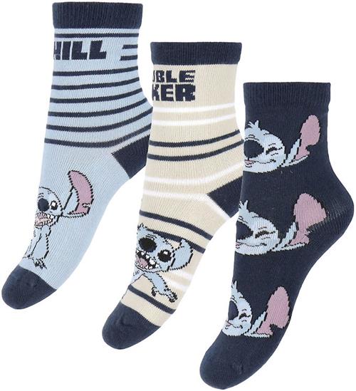 Name It Strømper - 3-pak - NmmJermaine - Stitch - Dusty Blue
