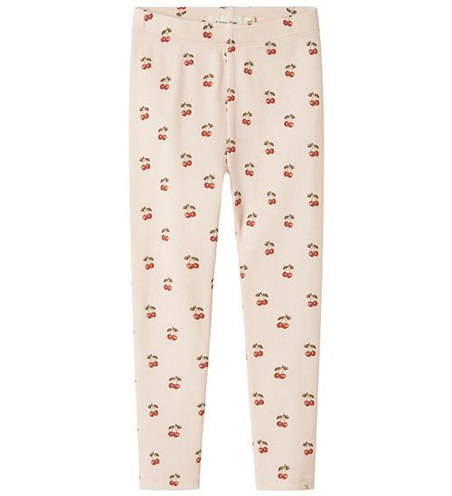 Lil' Aterlier Leggings - Rib - NmfFlavo - Silver Peony/Cherry