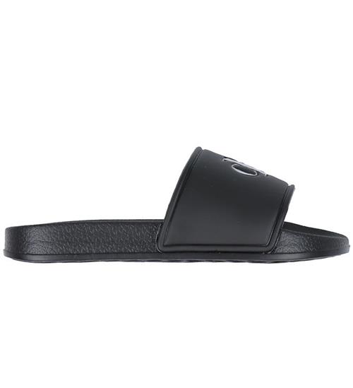Calvin Klein Badesandaler - Logo Print Pool Slide - Sort