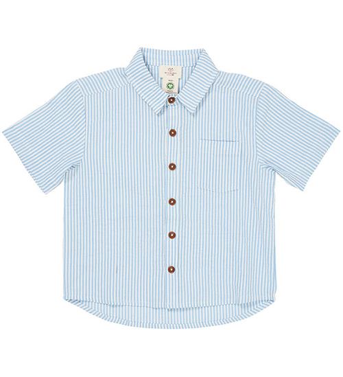 Copenhagen Colors Skjorte - Sky Blue W. Cream Stripe