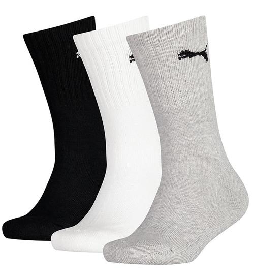 Puma Strømper - 3-pak - Crew - Grå/Hvid/Sort