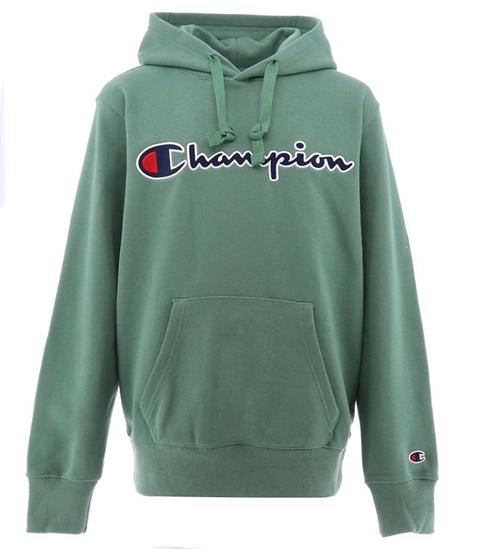 Se Champion Fashion Hættetrøje - Grøn m. Logo hos KidsWorld