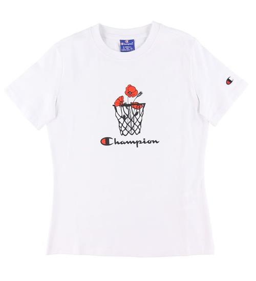 Se Champion Fashion T-shirt - Hvid m. Print hos KidsWorld