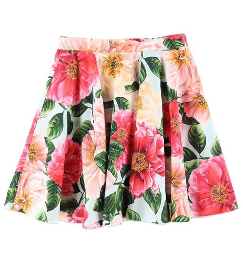 Dolce & Gabbana Nederdel - Blå m. Rosa Blomster