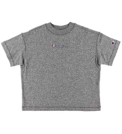 Se Champion Fashion T-Shirt - Gråmeleret m. Logo hos KidsWorld