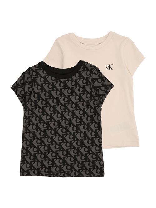 Calvin Klein Jeans Bluser & t-shirts  beige / mørkegrå / sort
