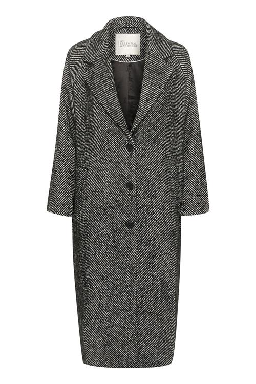 My Essential Wardrobe Overgangsfrakke 'MaggieMW'  sort / hvid