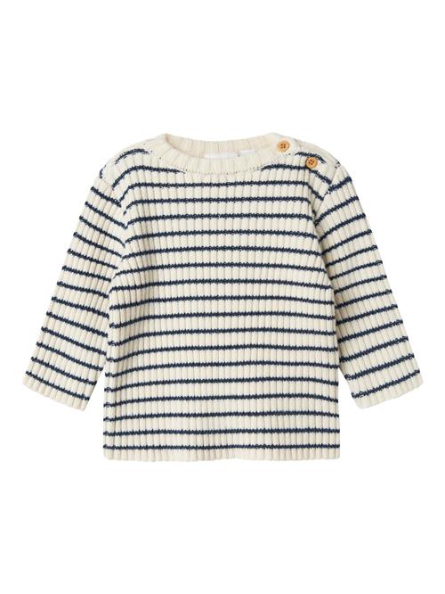 Se NAME IT Strik Trøje Ostripe Insignia Blue Cloud Dancer hos SmartKidz