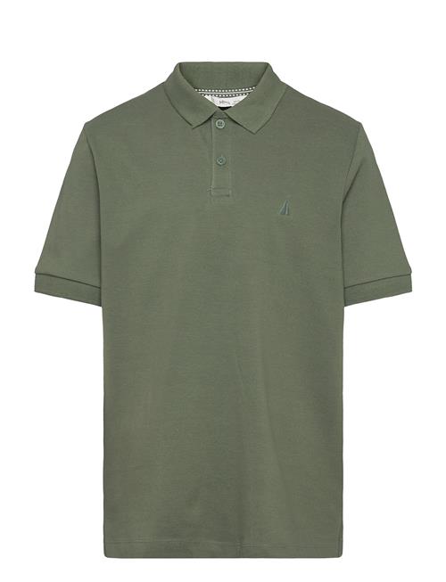 Short-Sleeved Cotton Polo Shirt Mango Green