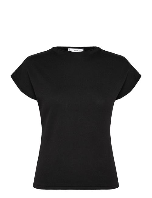 Se Short-Sleeved Fine-Knit Sweater Mango Brown ved Booztlet