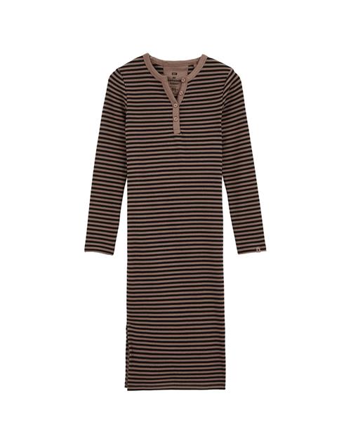 WE Fashion Kjole  lysebrun / sort